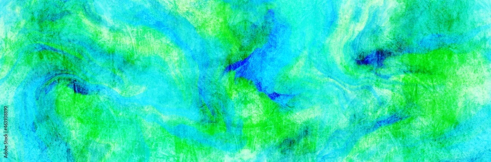 Abstract background painting art with blue and green paint brush for presentation, website, halloween poster, wall decoration, or t-shirt design.
