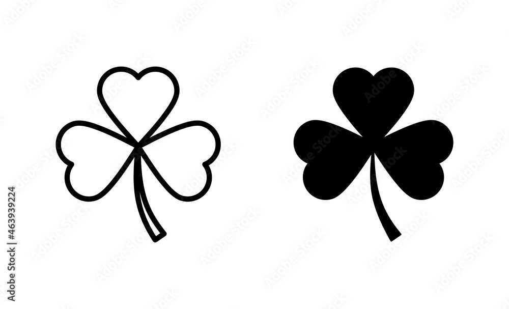 Clover icons set. clover sign and symbol. four leaf clover icon. Clover icons set. clover sign and symbol. four leaf clover icon.