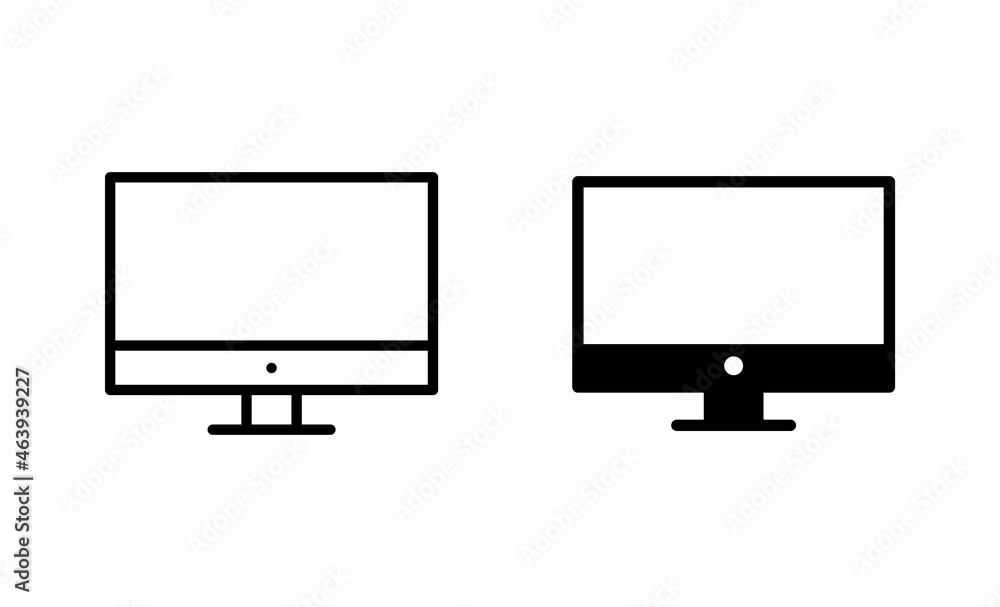 Computer icons set. computer monitor sign and symbol Computer icons set. computer monitor sign and symbol