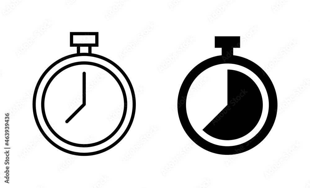 stopwatch icon. Timer sign and symbol. Countdown icon. Period of time stopwatch icon. Timer sign and symbol. Countdown icon. Period of time
