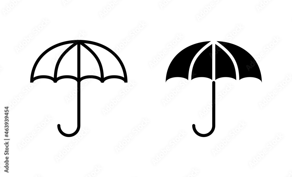 Umbrella icons set. umbrella sign and symbol