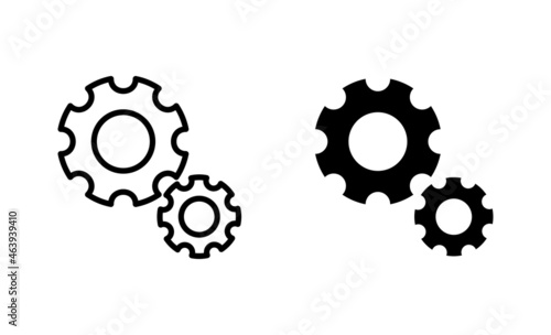 Setting Icons set. Cog Settings sign and symbol. Gear Sign