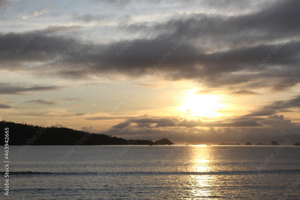 sunset over the sea