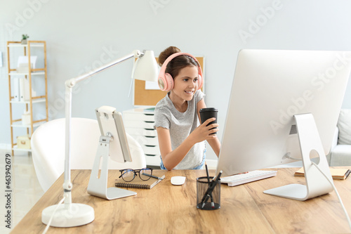 Cute little programmer with...