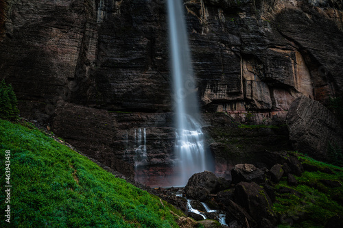 Beautiful Bridal Veil Falls  Telluride  San Juan National Forest  Colorado  United States