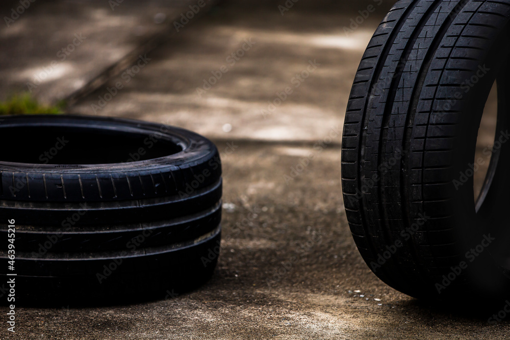 Obraz premium close up old tire texture background
