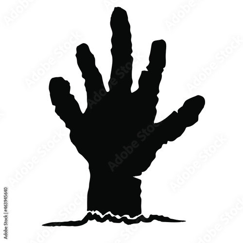 silhouette of a hand, doode