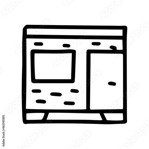 sauna line vector doodle simple icon design