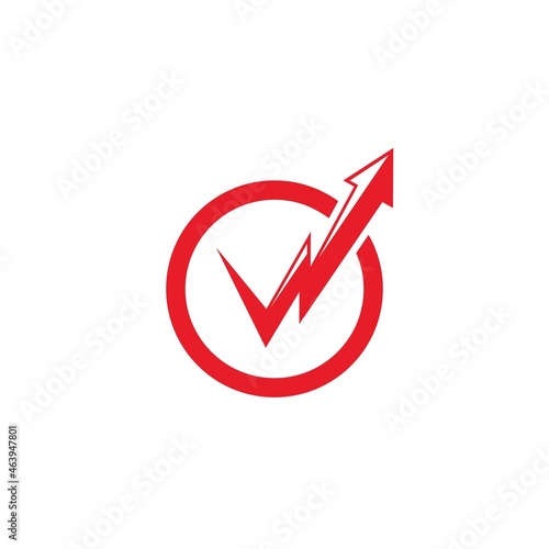 check mark arrow flash  icon vector illustration design