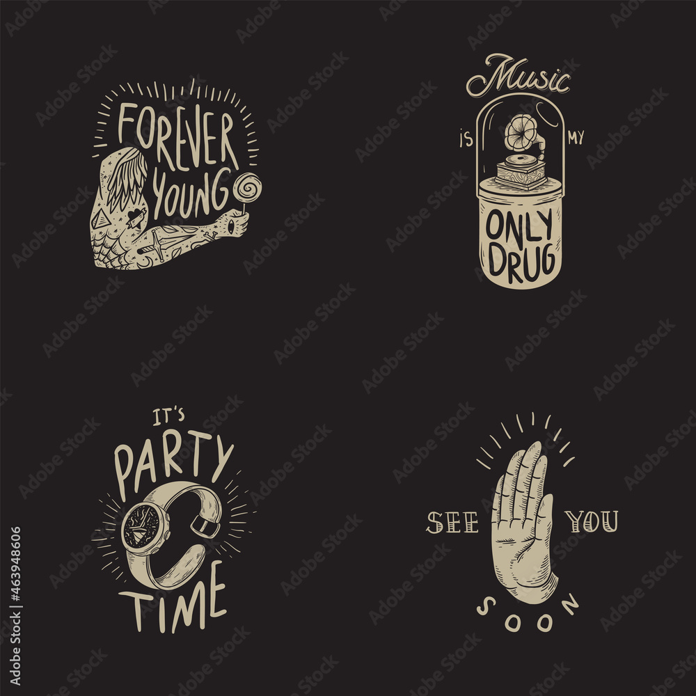 Fototapeta premium Lifestyle Enjoy Happiness Motivation Inspiration Word Graphic Il