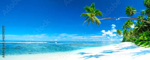 Tropical beach destination panorama.