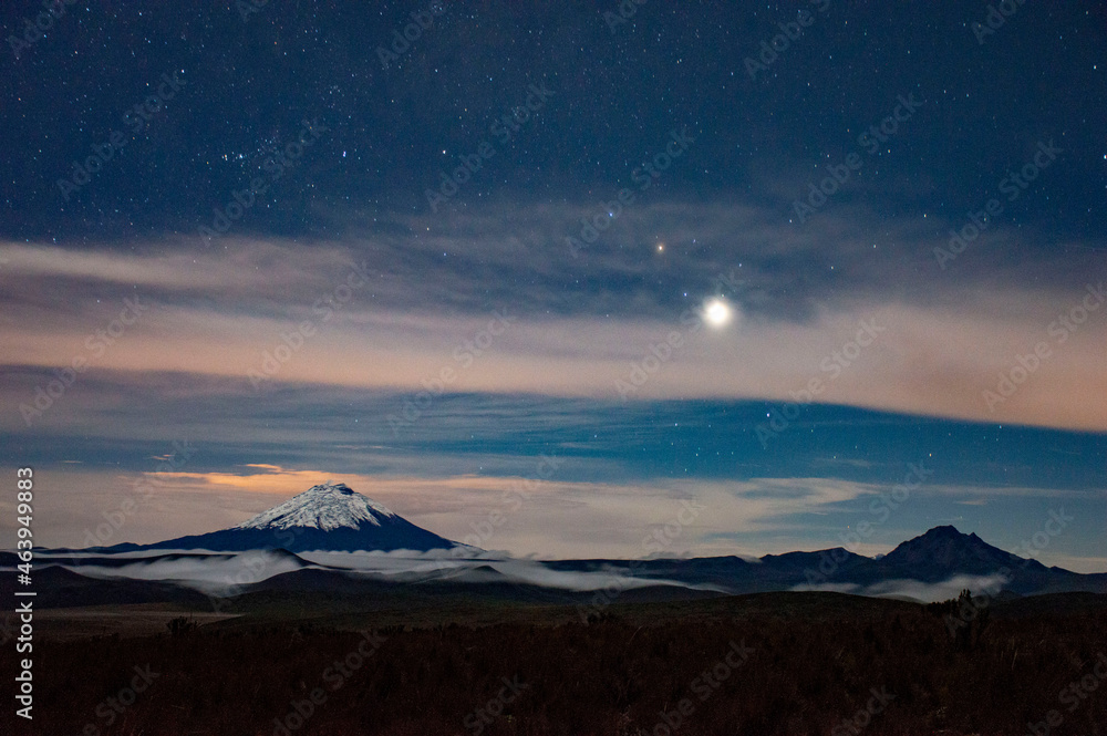 Andes mountains in the night Andes mountains in the night