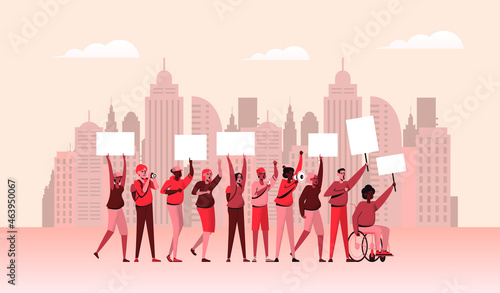 Social Justice - right protest in city