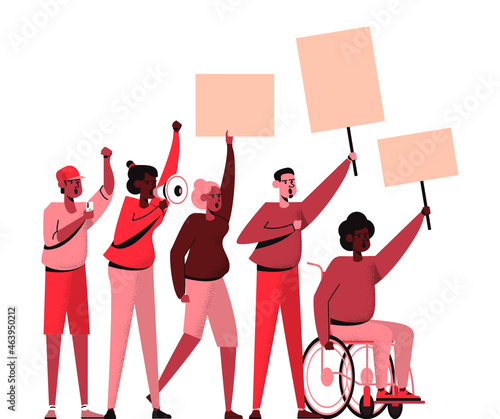 Social Justice - Group people protesters