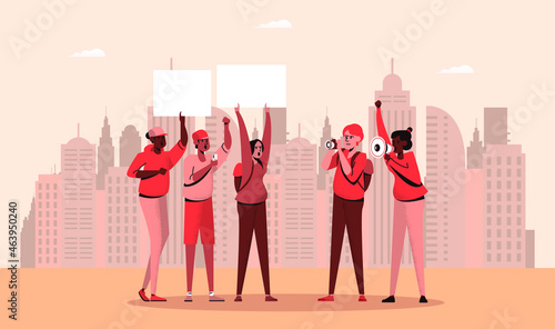 Social Justice - people march for human rights