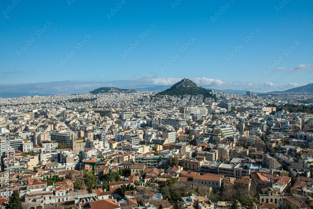 Panoramic view of the city of Athens - Greece
