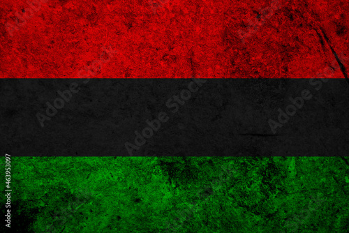 pan african flag in grunge texture