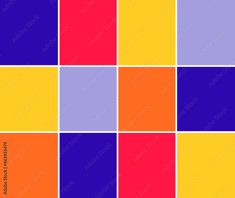 Naklejka premium Colorful rectangle vector abstract background. Different color frames with white border.