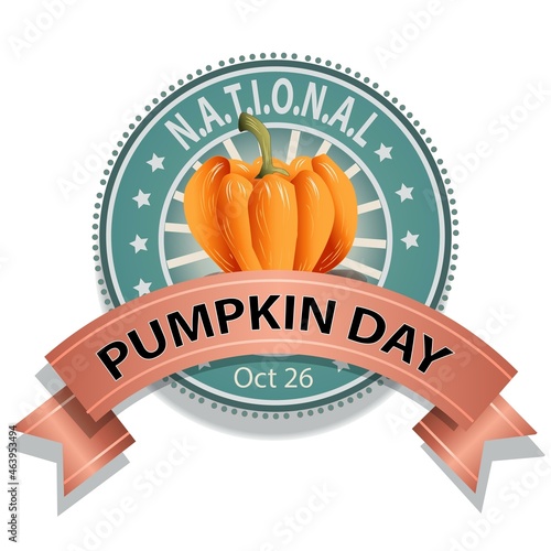 Wallpaper Mural National Pumpkin Day Sign and Badge Torontodigital.ca