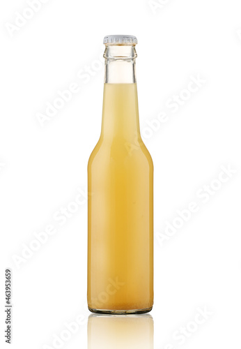 glass bottle with flavored beer