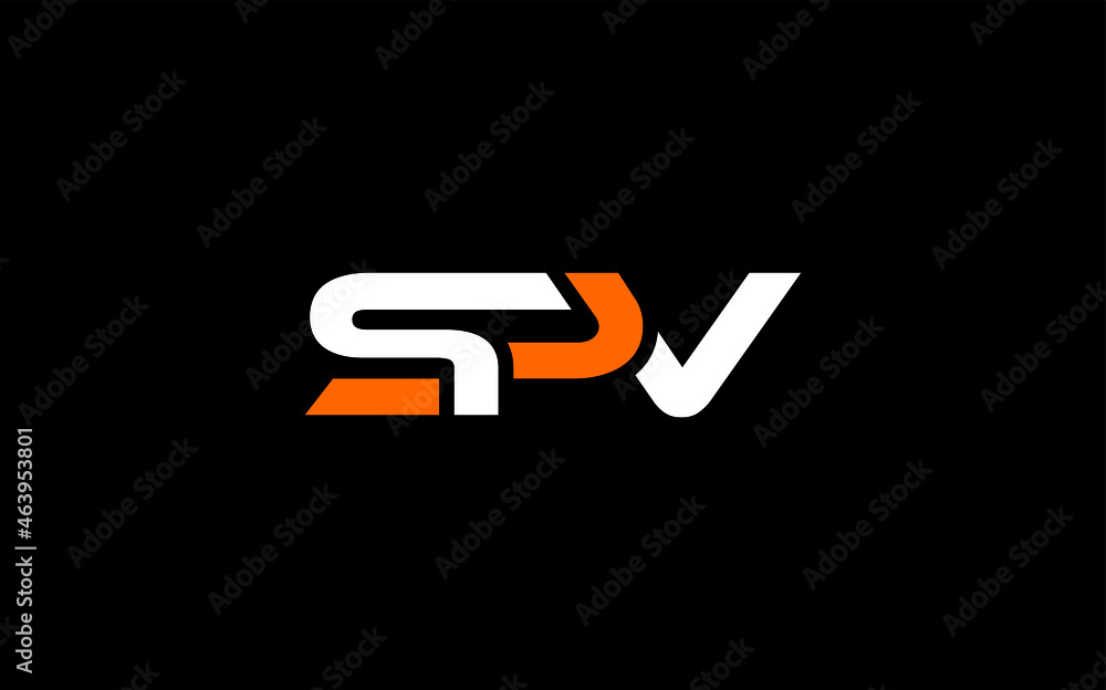 SPV Letter Initial Logo Design Template Vector Illustration