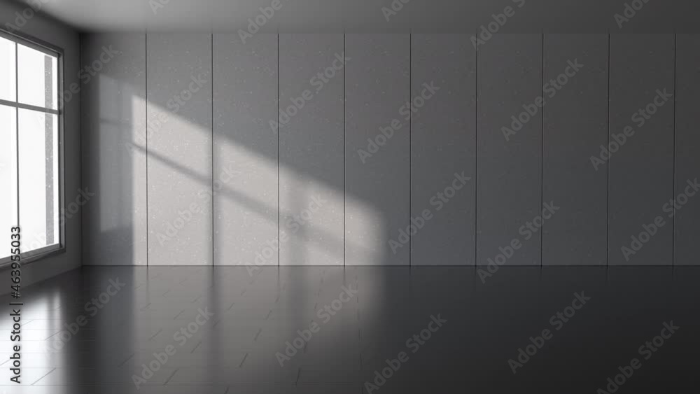 Sunlight illuminate into the empty room, 3d rendering. Sunlight illuminate into the empty room, 3d rendering.