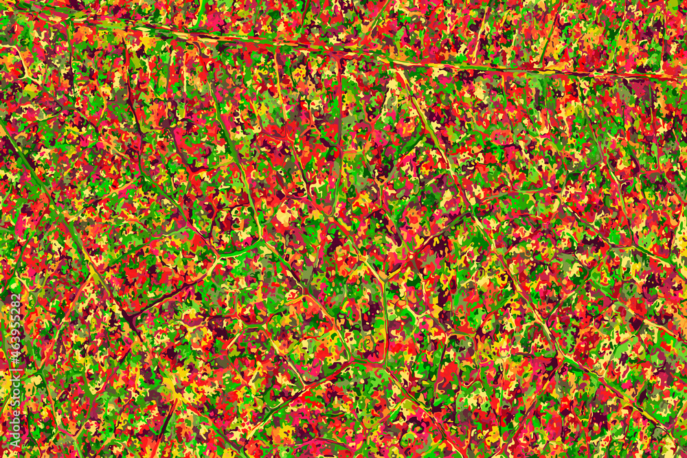 Abstract chaotic background consisting of small different particles.
