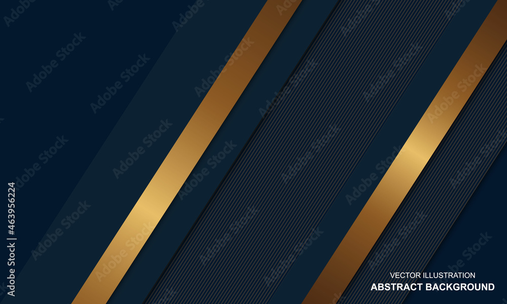 Abstract background blue with golden lines luxury design Abstract background blue with golden lines luxury design