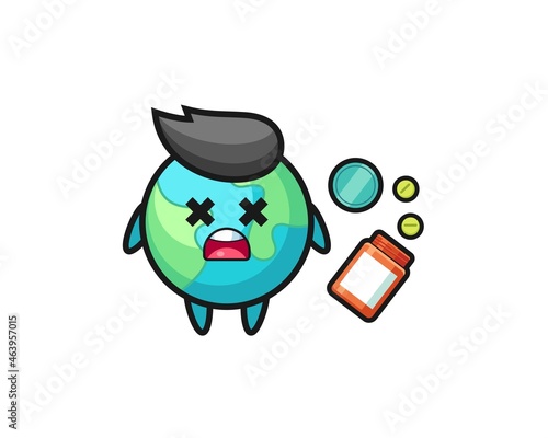 illustration of overdose earth character © heriyusuf