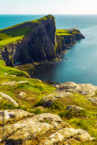 The Neist Point Lighthouse on the Isle of Skye, Scotland