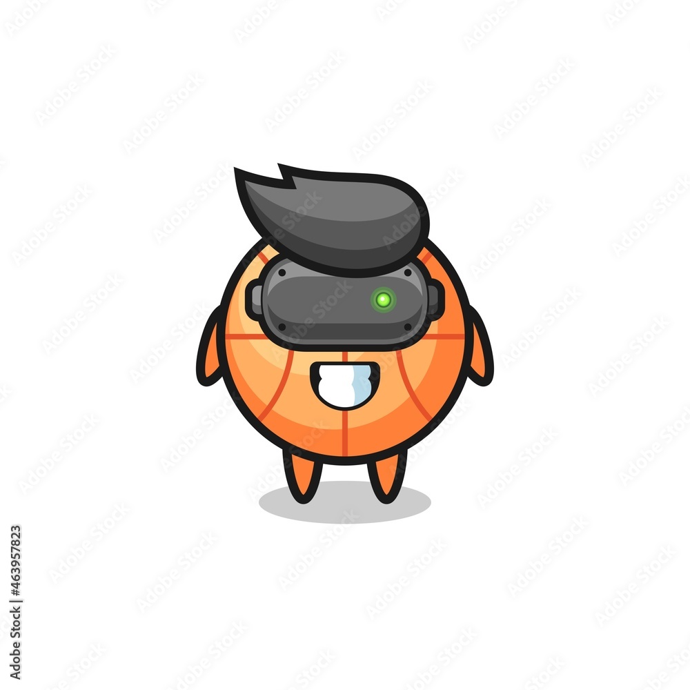 cute basketball using VR headset cute basketball using VR headset