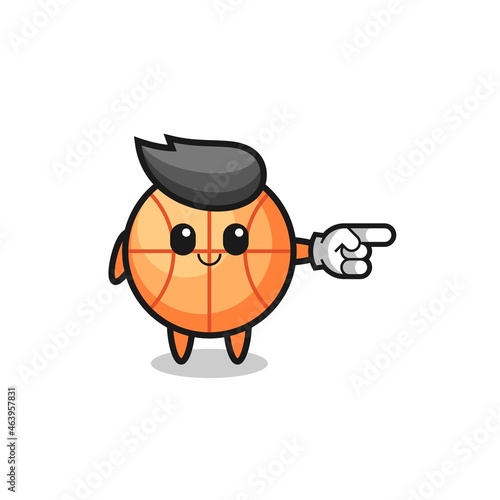 Wallpaper Mural basketball mascot with pointing right gesture Torontodigital.ca