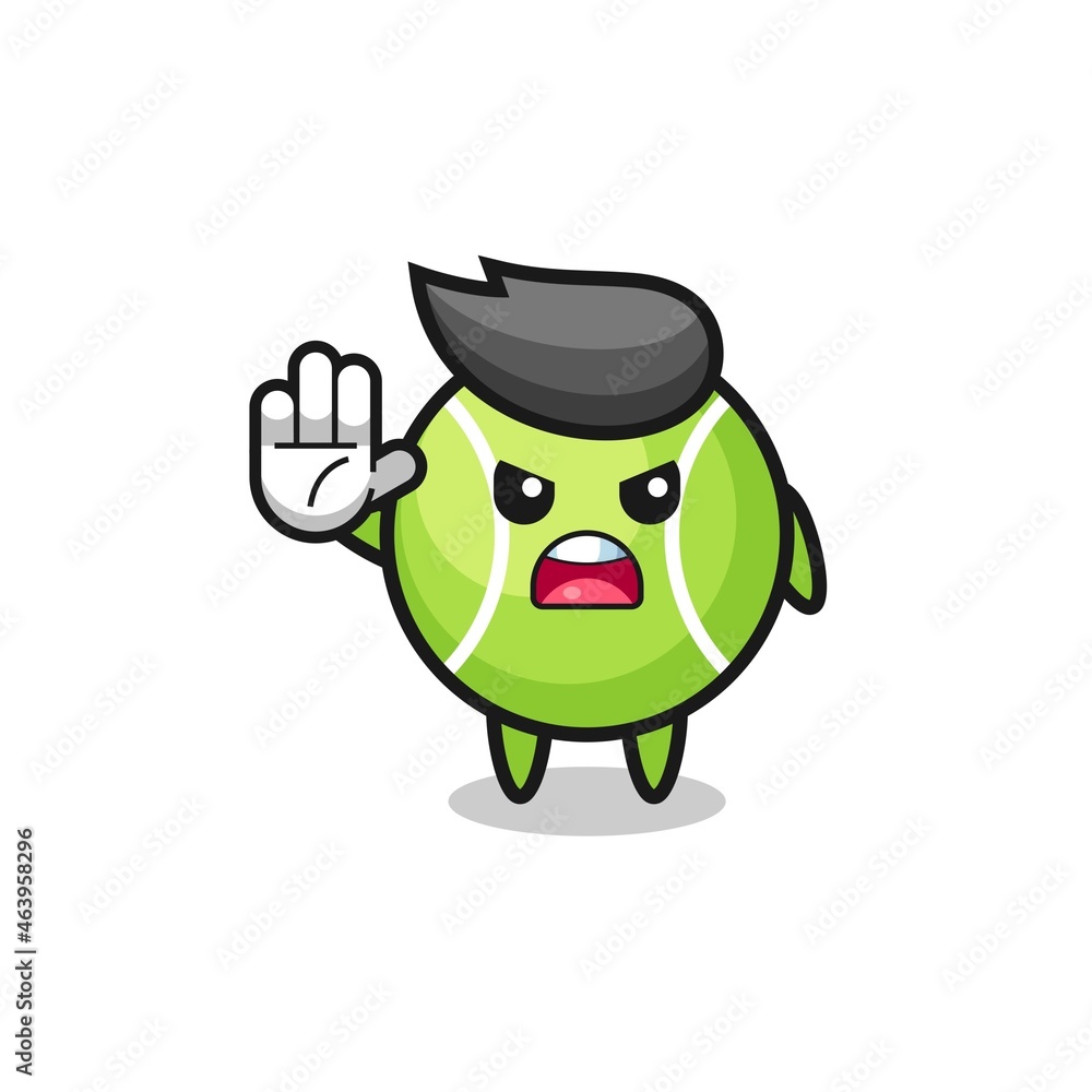tennis character doing stop gesture tennis character doing stop gesture
