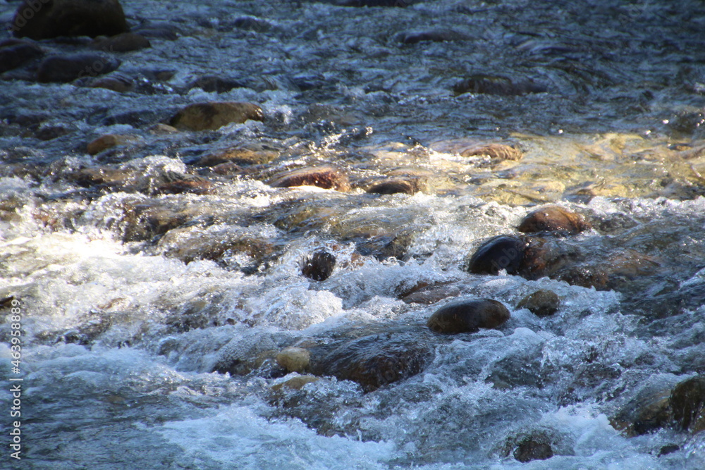 Rocks In The Maligne River, Jasper National Park, Alberta Rocks In The Maligne River, Jasper National Park, Alberta