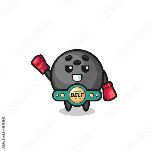 bowling boxer mascot character