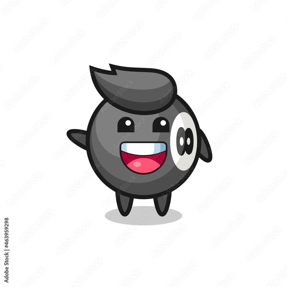 happy billiard cute mascot character happy billiard cute mascot character