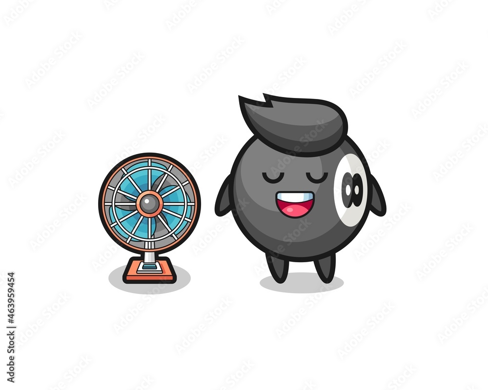 cute billiard is standing in front of the fan cute billiard is standing in front of the fan