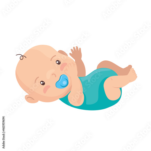 cute baby with pacifier