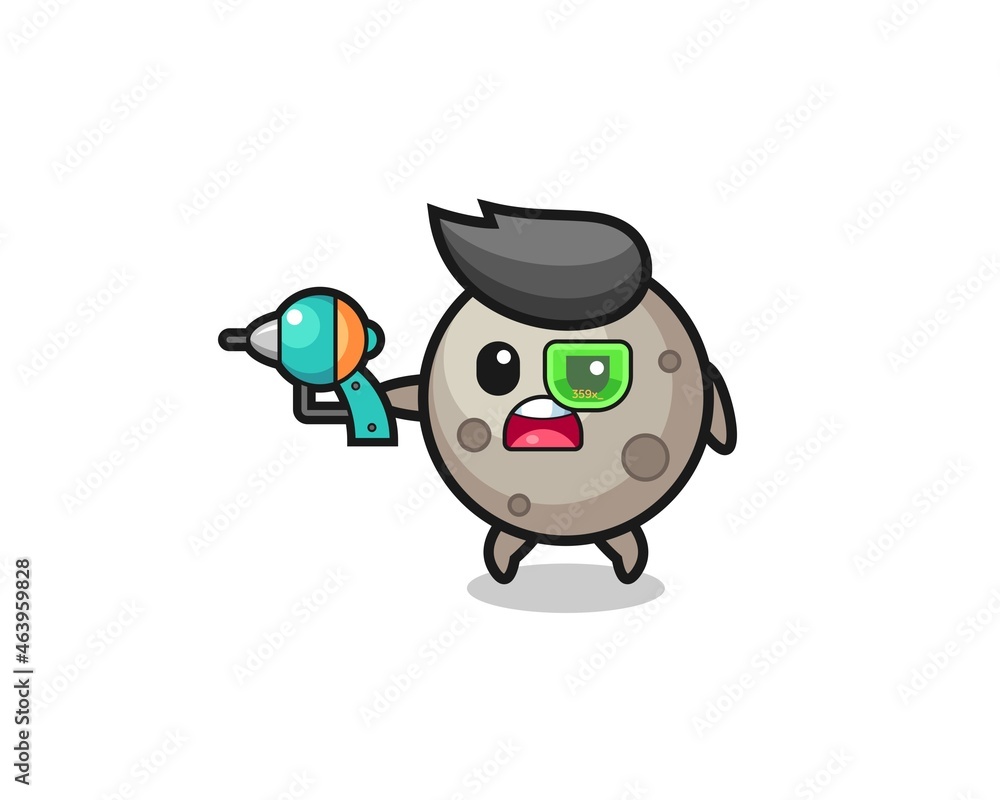 cute moon holding a future gun cute moon holding a future gun