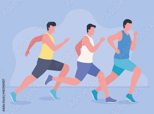 marathon sportsmen running