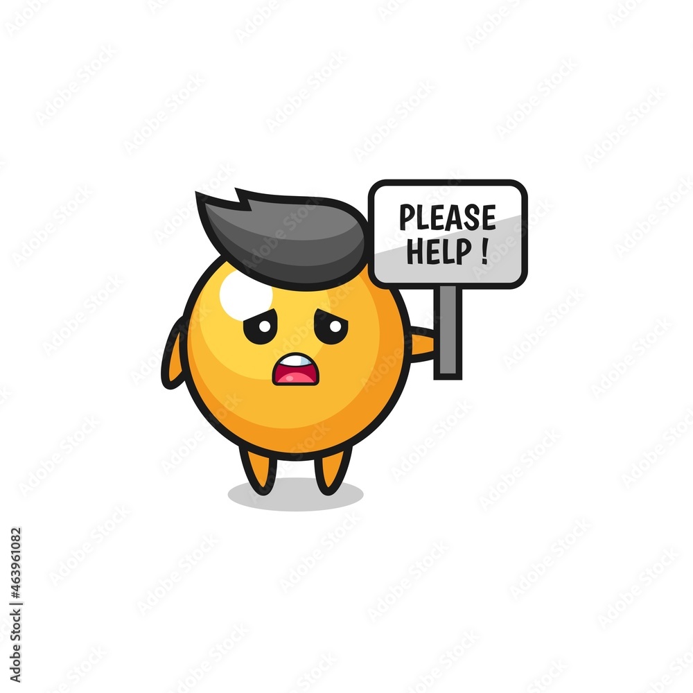 cute ping pong hold the please help banner