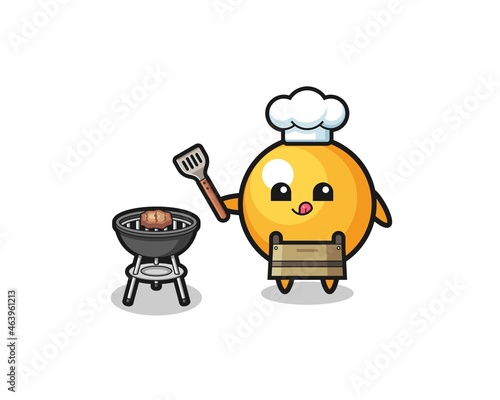 ping pong barbeque chef with a grill