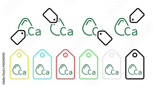 Vitamin, egg green vector icon in tag set illustration for ui and ux, website or mobile application