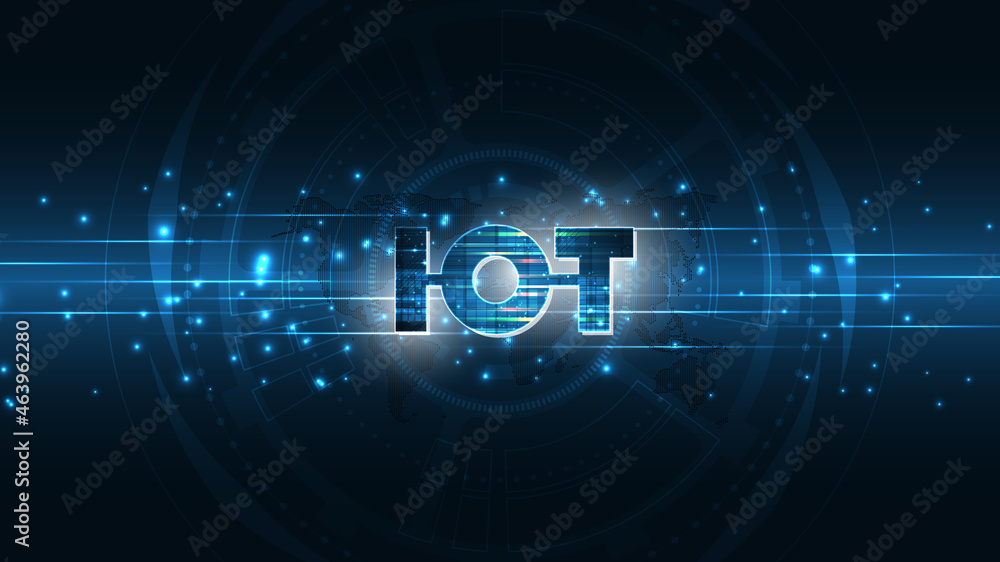 Internet of things. IOT connectivity concept. Network global connecting technology background