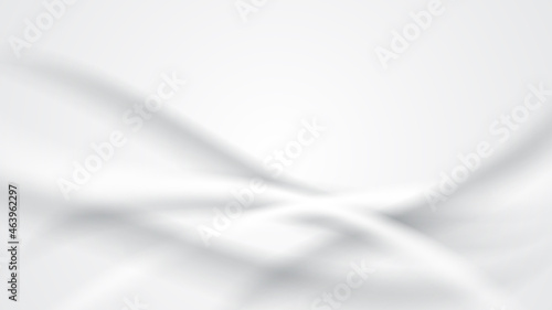 Abstract white gray background White silk satin background Wave smooth texture background