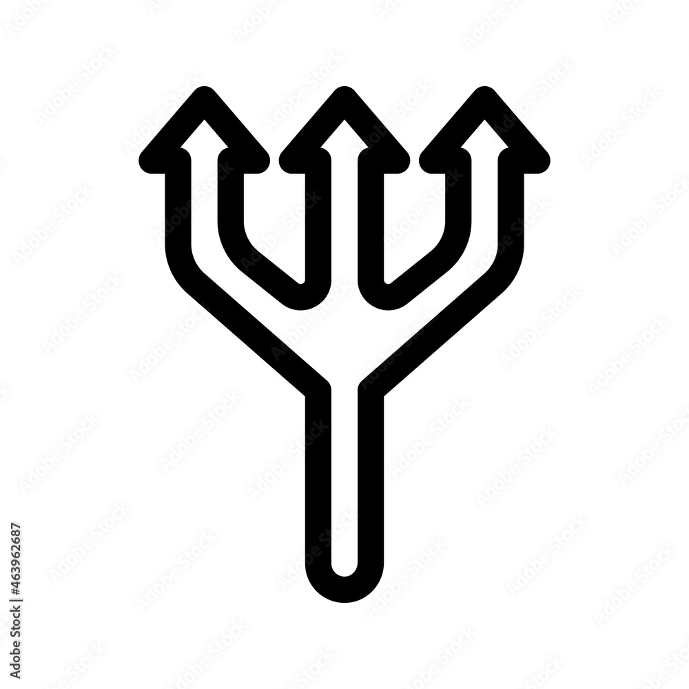 Illustration vector graphic icon of Devil Trident. Outline Style Icon. Halloween Themed Icon. Vector illustration isolated on white background. Perfect for website or application design. Illustration vector graphic icon of Devil Trident. Outline Style Icon. Halloween Themed Icon. Vector illustration isolated on white background. Perfect for website or application design.