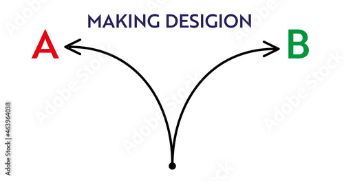 Different hand drawn doodle scribble path lines from A to B. Business solution searching concept. Way to solve problem. Vector design elements for trending infographic.