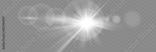 Vector transparent sunlight special lens flare light effect.