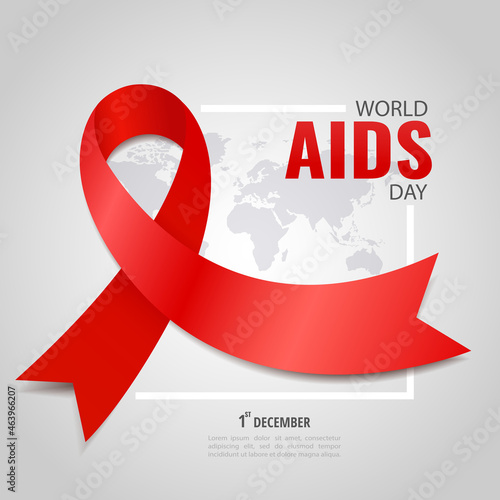Vector illustration of World Aids Day. Red Ribbon.

