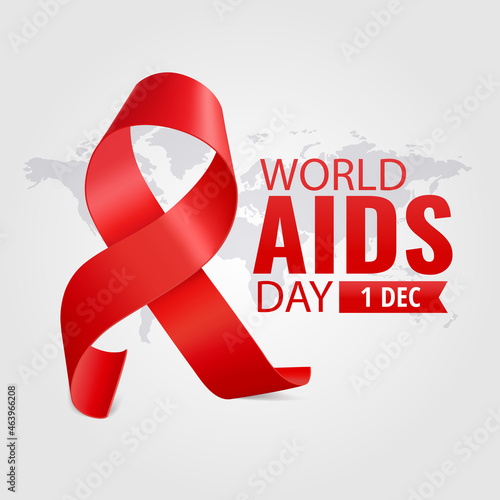 Vector illustration of World Aids Day. Red Ribbon.
